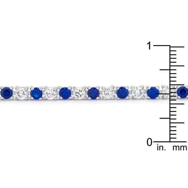 Sapphire Blue Cubic Zirconia Tennis Bracelet - Image 2