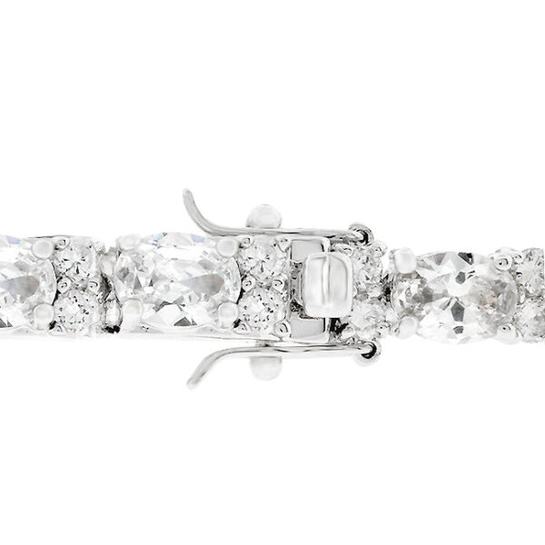 Oversized Oval Cubic Zirconia Tennis Bracelet - Image 2