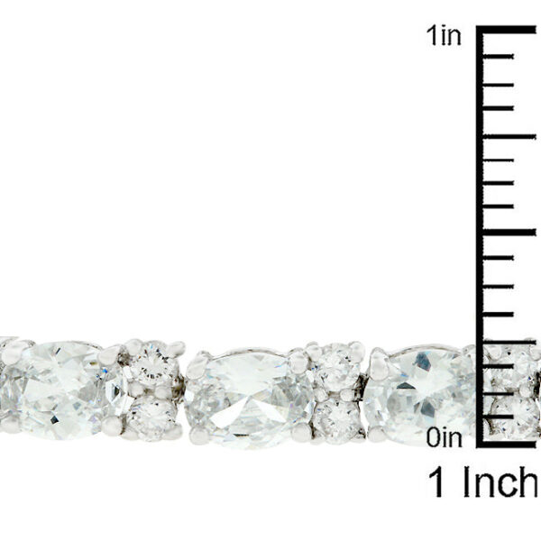 Oversized Oval Cubic Zirconia Tennis Bracelet - Image 3