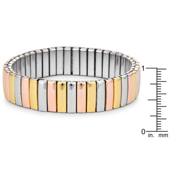 Tritone 14mm Stainless Steel Stretch Bracelet - Image 2