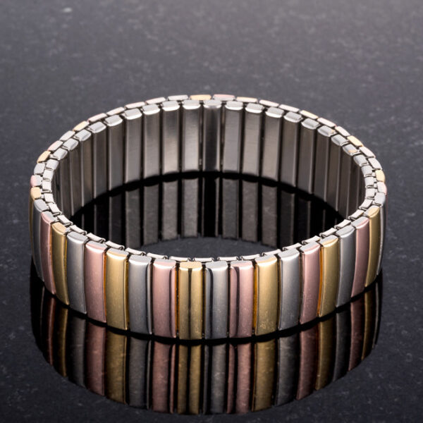 Tritone 14mm Stainless Steel Stretch Bracelet - Image 3