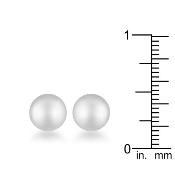 Julie Rhodium Sphere Stud Earrings - Image 2