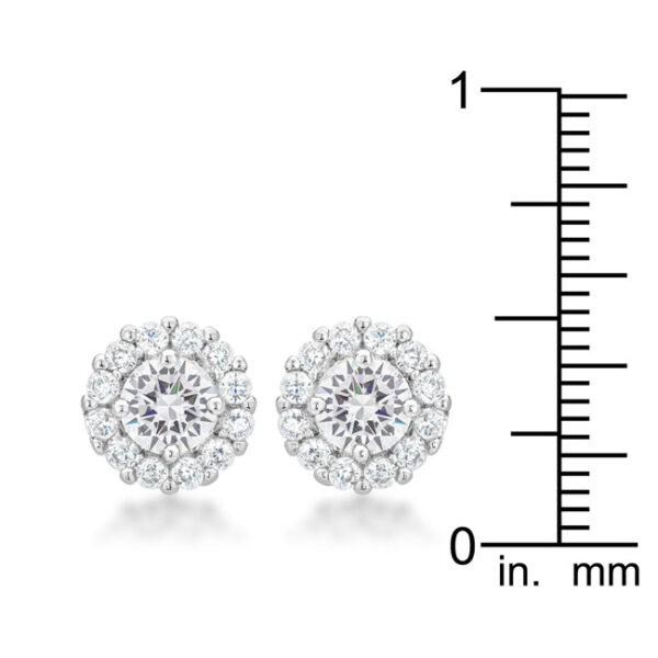 Bella Bridal Earrings in Clear - Image 2