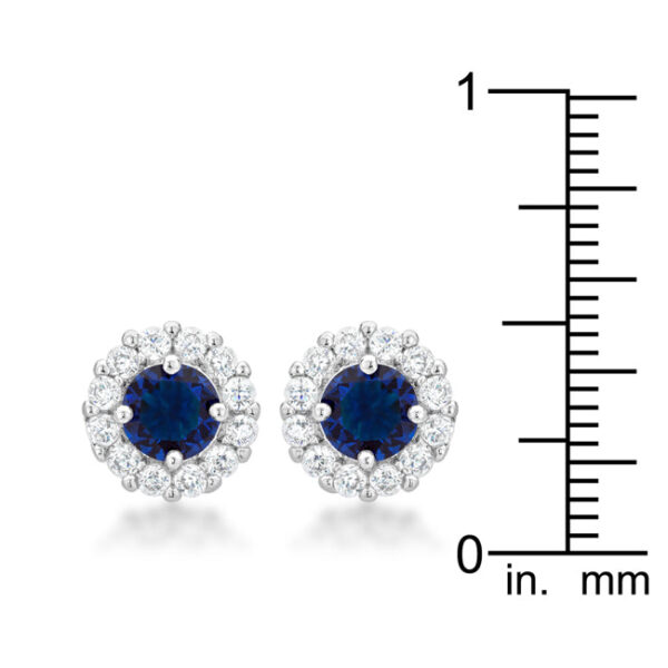 Bella Bridal Earrings in Blue - Image 2