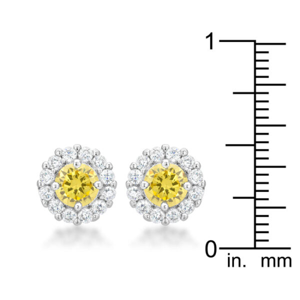 Bella Bridal Earrings in Yellow - Image 2