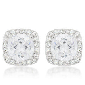 Pave Halo Earrings