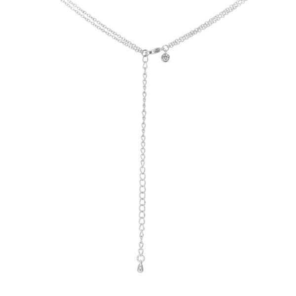 5 Ct Dazzling Rhodium Necklace with CZ - Image 2