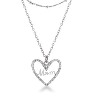 Elegant Layered "Mom" Necklace