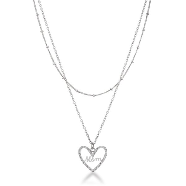 Elegant Layered "Mom" Necklace - Image 2