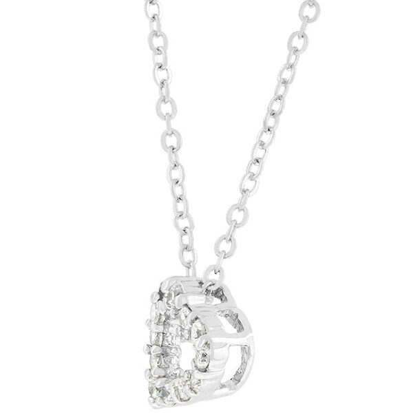 Cubic Zirconia Heart Silhouette Pendant - Image 2