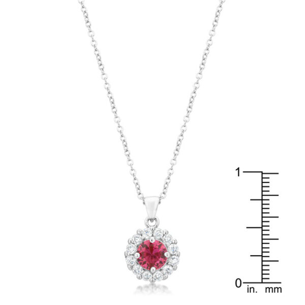 Bella Bridal Pendant in Pink - Image 2