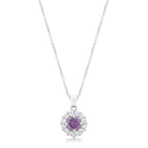 Bella Bridal Pendant in Purple