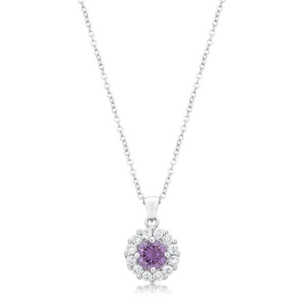 Bella Bridal Pendant in Purple