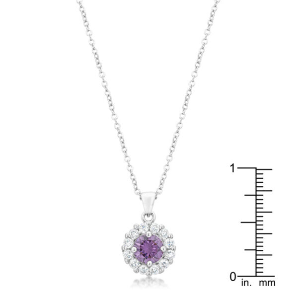 Bella Bridal Pendant in Purple - Image 2