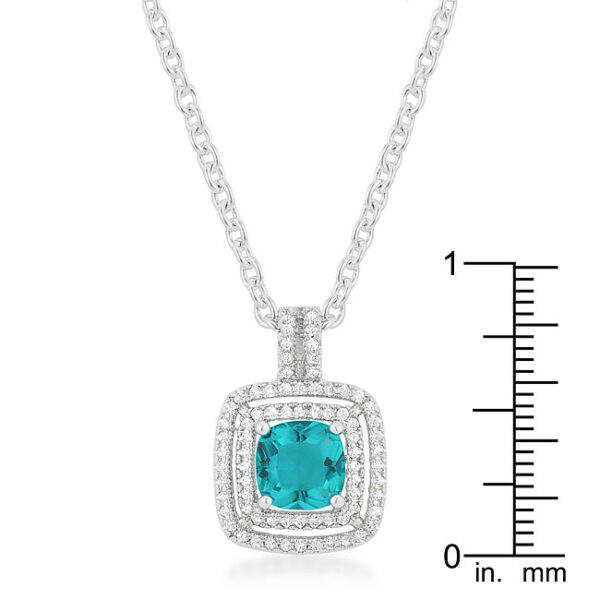 Aqua Halo Stud Pendant - Image 3