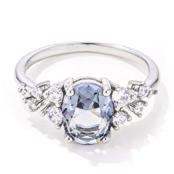 2.95ct. Captivating Grey CZ Engagement Ring, <b>Size 5</b>